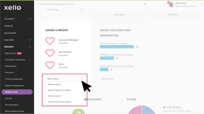Select Report under Saved careers
